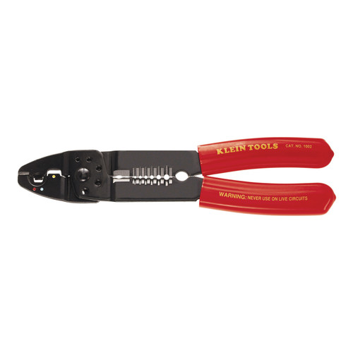 Crimping Tool, 22 to 10 AWG, 8-1/2 in Lg, Plastic Handle