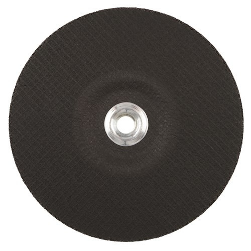 WEILER Tiger Zirc Type 27 Grinding Wheel, 7 inch x 1/8 inch x 5/8-11 Fast and Long Life,  Performance Line,  T Wheel Hardness, Black Wheel, 1 Reinforced, ANSI B7.1-2010, 