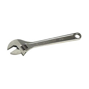 Adjustable Wrench, Heavy Duty,  Industrial, Adjustable, 2-7/16 in Wrench Open, 24 in Lg, 1-3/32 in Thk Jaw, Chromium Vanadium Steel Body