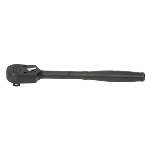 Drive Ratchet, Chrome, Imperial, 1/2 in Drive, 10-1/4 in Lg, Narrow Head, 10 deg Min Arc Swing, 36 -Geared Teeth, Smooth Comfort Grip