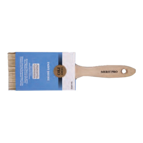 Paint Brush, 4 in Brush, China Bristle Brush, Unvarnished, Wood Handle