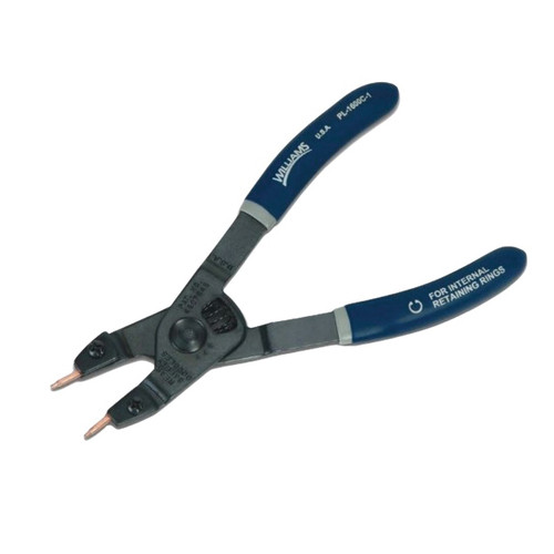 Retaining Ring Plier, Internal, Double-Dipped, Plastic Handle, 3/32 to 25/32 in, Straight Jaw, Carbon Steel Jaw, Black Oxide