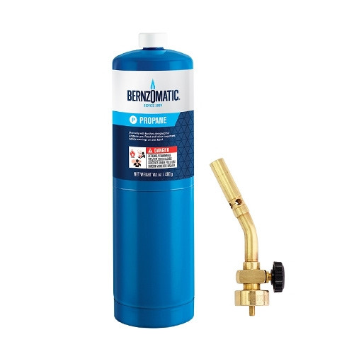 Torch Kit, Manual, 14.1 oz Propane Cylinder, 2 -Piece, Suitable For UL2317 Manual Torch, Brass
