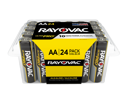 RAYOVAC AA Battery, Alkaline, 1-1/2 V, 24-pack