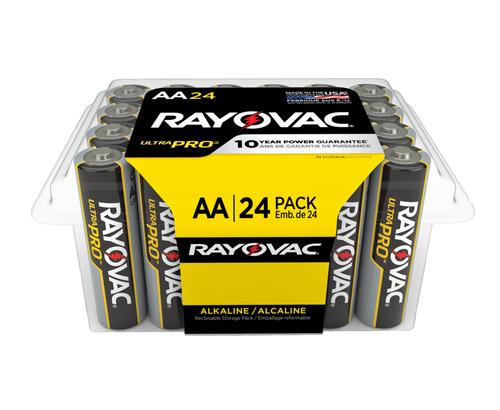 RAYOVAC AA Battery, Alkaline, 1-1/2 V, 24-pack