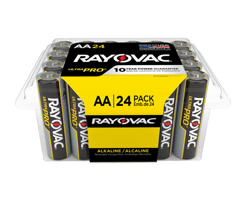RAYOVAC AA Battery, Alkaline, 1-1/2 V, 24-pack