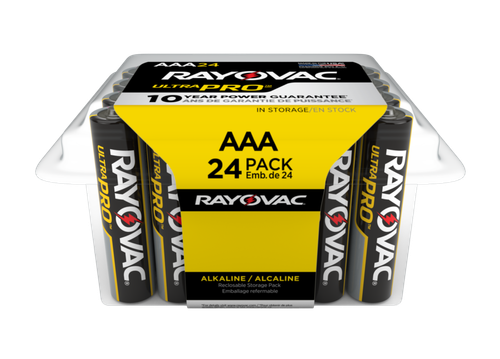 RAYOVAC AAA Battery, Alkaline, 1-1/2 V, 24 per pack