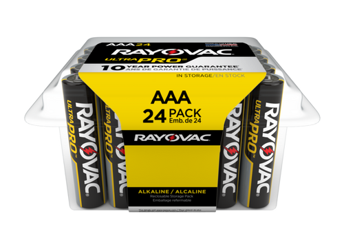 RAYOVAC AAA Battery, Alkaline, 1-1/2 V, 24 per pack