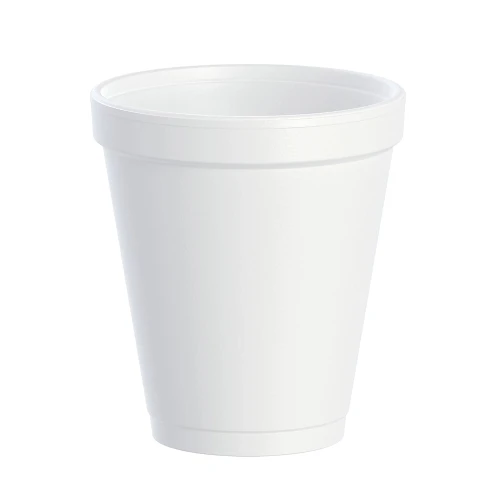 Foam Cup, Insulated, 8 fl oz, 3.2 in Dia, 3-1/2 in Ht, Foam, White Color