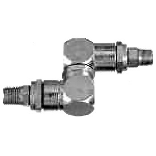 Universal Swivel, High Pressure, Steel, 1/4 in MNPT x 1/2 in-27 Thread