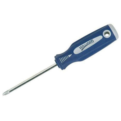 Screwdriver, 10-9/16 in Lg, Round Shank, 8 in Lg Shank, Bi-Mold,  Comfort Grip, Imperial, Philips Point, #3 Point