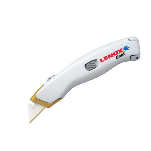 Utility Knife, Durable, Aluminium Handle, 5-1/4 in Lg, 1 in Wd, 1/4 in Dp, Retractable Blade, Stainless Steel Blade, Ergonomic Grip Utility Knife, Durable, Aluminium Handle, 5-1/4 in Lg, 1 in Wd, 1/4 in Dp, Retractable Blade, Stainless Steel Blade, Ergonomic Grip