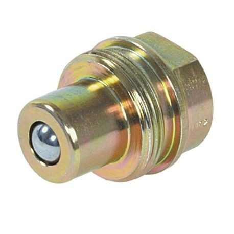 Hose Coupler, 3/8 in, NPTF End, 10000 psi, Carbon Steel, Brass , 5/8 in OD, Domestic