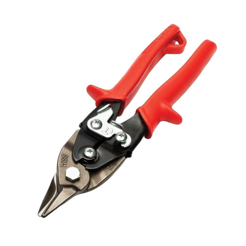 Bulldog Snip, Straight, 16 ga Low Carbon Steel, 7/8 in Lg of Cut, Left/Right/Straight/Slight Snip, 9-1/4 in Lg, Serrated Blade, 7/8 in lg Blade, Vinyl Grip
