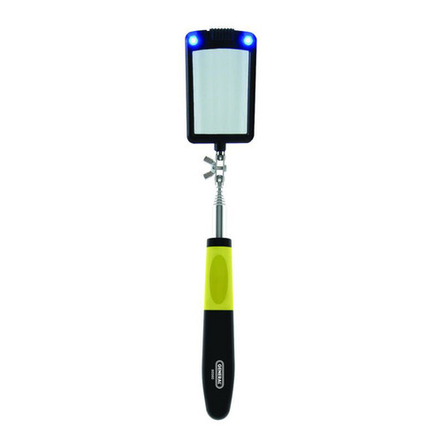 Inspection Mirror, Lighted, 2 x 3 in Mirror, Rectangle Shape