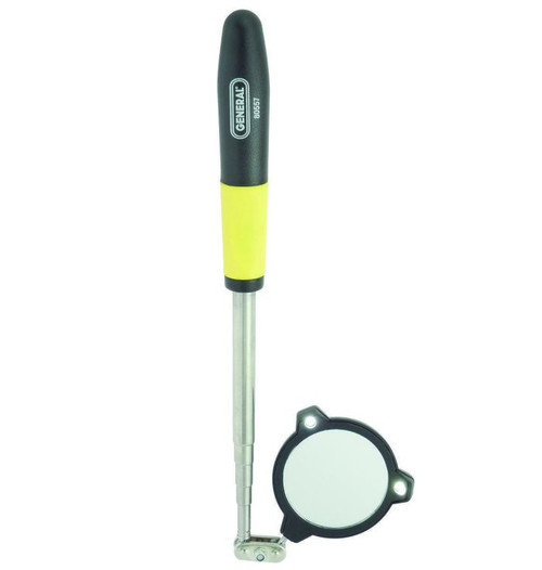 Inspection Mirror, Lighted, 1-7/8 in Mirror, Round Shape, Non-Slip,  Cushion Grip, 360 deg Double Ball Joint Swivel