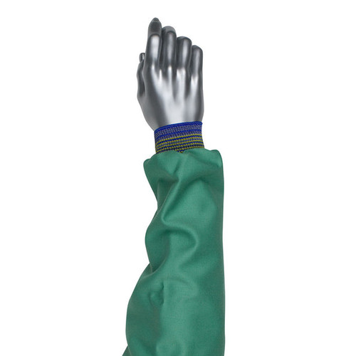 Sleeve, Flame Resistant, Green , Sateen, 18 in Lg