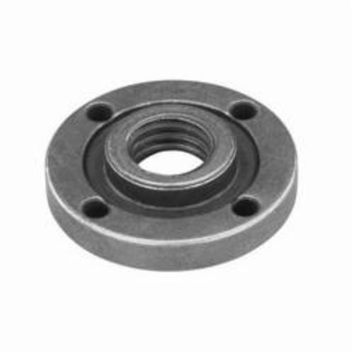 Flange Nut, Round Base, Suitable For 4-1/2 in and 5 in Angle Grinders, 5/8-11 Arbor, Metal, Gray Color