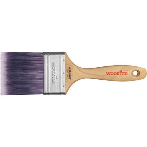 Paint Brush, 3-7/16 in Lg, 3 in Brush, Nylon Brush, 7/8 in Ferrule, Stainless Steel Ferrule, Sealed, Wood Handle