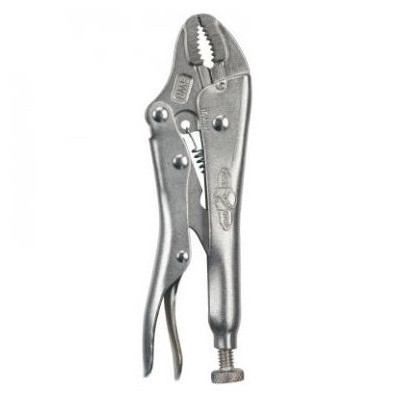 Locking Plier, Curved Jaw, 1-1/8 in Jaw, Alloy Steel Jaw, 5 in Lg