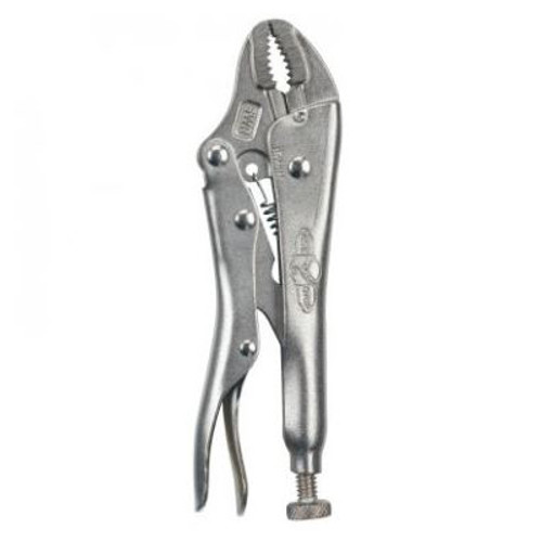 Locking Plier, Curved Jaw, 1-1/8 in Jaw, Alloy Steel Jaw, 5 in Lg