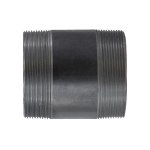 Pipe Nipple, Closed, 4 in, MNPT End, 2-7/8 in Lg, SCH 40, 2210 psi, -200 to 150 deg F, Welded, Steel, Black , Import