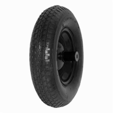 Wheelbarrow Tire, Ribbed, 8 in od, Black Color