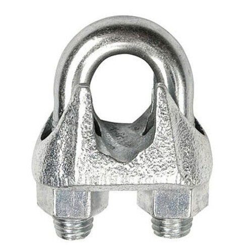 Wire Rope Clip, Light-Duty, 3/32 in, Malleable Iron, Galvanized