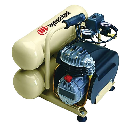 Electric Air Compressor, Portable, 2 hp, 150 psi, Twin Tank, 4-1/2 gal, 115 V