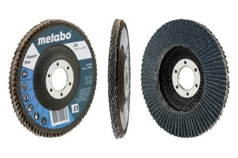 METABO Flap Disc, 4-1/2 in Dia Disc, 7/8 in Center Hole, 60 Grit, Type 29 Disc, Fiberglass Backing, 13300 rpm Max