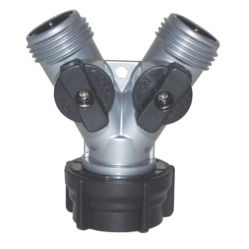 Twin Valve, Wye, 3/4 in, NPT End, 60 psi, 160 deg F, Zinc, Powder Coated, 3-1/16 in wd,  2-17/32 in lg, Domestic