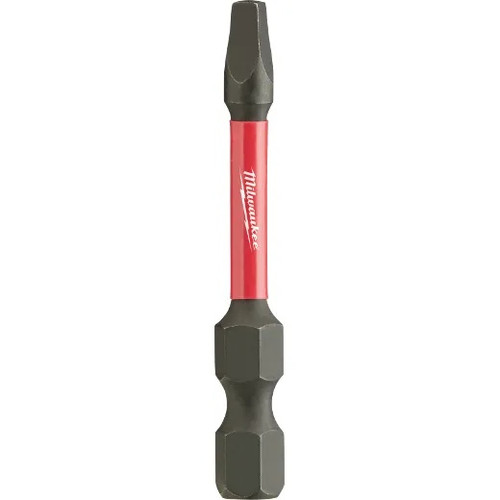 Screwdriver Bit, Power Return, #2 Point, Square Point, 2 in Lg, Hex Shank, 1/4 in Shank, Alloy Steel, Black Phosphate, Black Color