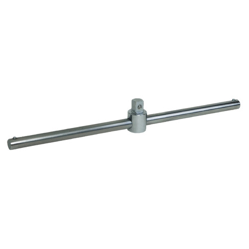 Socket Handle, Sliding T, 3/8 in Drive, 19-1/4 in Lg, Steel, Polished Chrome