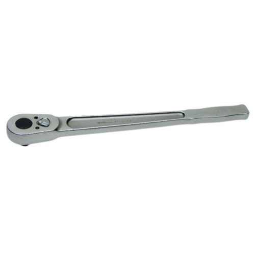 Integrated Ratchet, 1 Reversible, Alloy Steel, Chrome, Imperial, 3/4 in Drive, 20-1/8 in Lg, Narrow Head, 32 -Geared Teeth, Smooth Comfort Grip