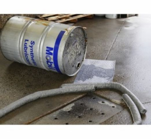 SPILLTECH Absorbent Sock, Universal, 3 in Dia, 4 ft Lg, 25 gal, Fluids Absorbed Oil/Coolant/Solvent/Water, Poly Blend, Gray Color