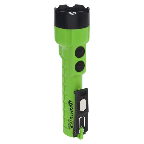 NIGHTSTICK Flashlight, LED Bulb, 350/300/200 Lumens, Green , Focused Beam, 1.8 in dia,  7 in lg