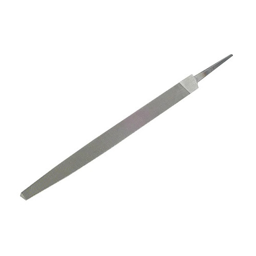 NICHOLSON Square File, Triangular, Double Cut, Tang, 10 in Lg