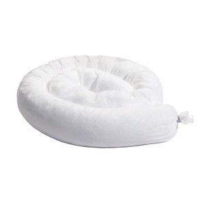 SPILLTECH Absorbent Sock, Oil Only, 3 in Dia, 4 ft Lg, 25 gal, Fluids Absorbed Hydrocarbons/Oil, Poly Blend, White Color