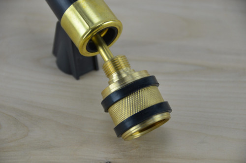 Nozzle, Water Saver, 3/4 in Inlet, Brass Body, Suitable For Water, BSP, 72 psi Max, 8-7/8 in lg