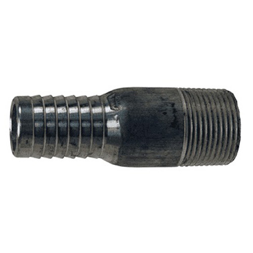 Pipe Nipple, Combination, 2 in, MNPT x Hose Barb End, 3-1/8 in Lg, Aluminium, Domestic Pipe Nipple, Combination, 2 in, MNPT x Hose Barb End, 3-1/8 in Lg, Aluminium, Domestic