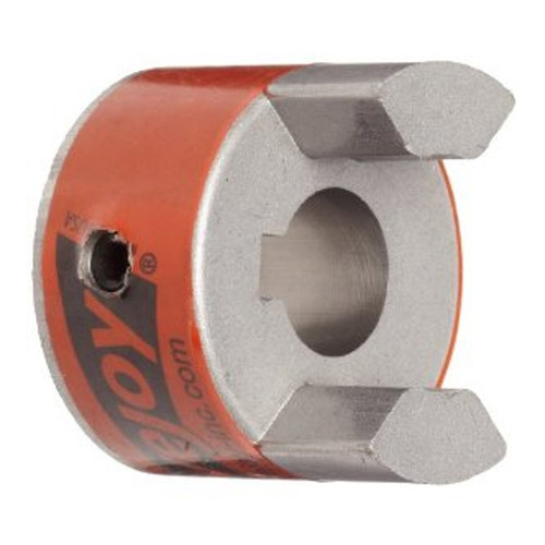 Coupling Hub, Jaw, L095 Coupling, 1/4 x 1/8 in Keyway, 1800 rpm Max, 1 in Lg Thru Bore, 1/4 in-20 Screw, Steel