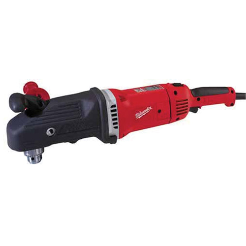 Electric Drill Kit, Grounded,  Heavy Duty, Metal Housing, In-Line, Black,  Gray,  Red , Variable Speed Trigger Switch, 22 in Lg, Kit, 1/2 in Chuck, 120 VAC