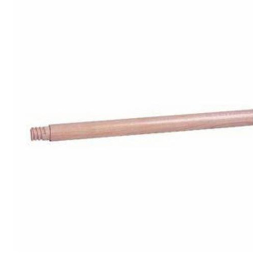 Broom Handle, Threaded Tip, 15/16 in Dia, 60 in Lg, Hardwood, Natural , Clear Lacquered