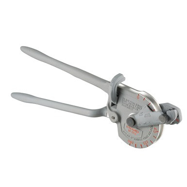 Tube Bender, Geared Ratchet, 180 deg Bend, 3 in Bend Radius, 5/8 in Thk Pipe/Tube, Cast Aluminum Body, Long,  Non-Cushioned, 22 in lg