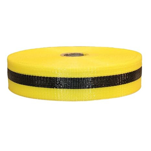 Barricade Tape, Black,  Yellow , 2 in Wd, 200 ft Lg, 20 mil Thk, Woven Polypropylene Barricade Tape, Black,  Yellow , 2 in Wd, 200 ft Lg, 20 mil Thk, Woven Polypropylene