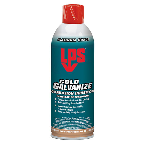 Corrosion Inhibitor, Cold Galvanize, Aerosol Spray Can, 397 g, Aerosol, Light Gray,  Opaque , Aromatic,  Hydrocarbon, 350 deg F, 1.76 Specific Gravity