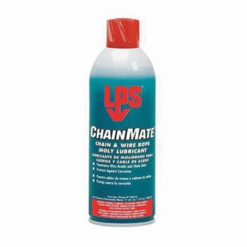 Chain Lubricant, Wire Rope, Aerosol Spray Can, 16 oz Container, 11 oz, Liquid Base, Gas, Black,  Dark Gray , Slight Petroleum, 300 deg F, 1.4 deg F Flash
