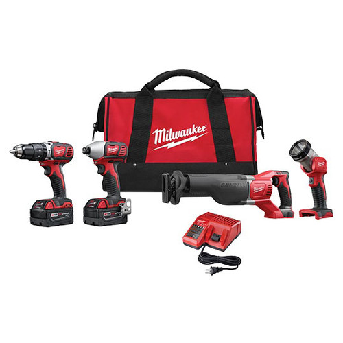 Cordless Combo Tool Kit, Keyless Blade, 8 -Piece, Box, Metal, Red , Kit, Hammer Drill,  Driver, 18 VDC, Lithium-Ion, 3 Ah