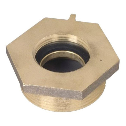Hex Nipple, Reducing, 2 x 2-1/2 in, FNPT x MNST End, 1.469 in Lg, Brass Hex Nipple, Reducing, 2 x 2-1/2 in, FNPT x MNST End, 1.469 in Lg, Brass