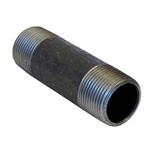 Pipe Nipple, Standard, 3/8 in, NPT End, 5-1/2 in Lg, SCH 40, Welded, Steel, Black , 0.675 in OD
